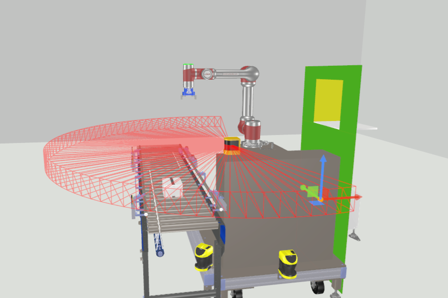 安全エリアを可視化して確認する画面